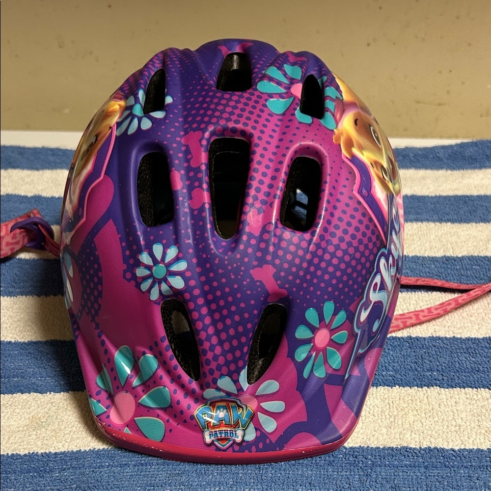 Paw Patrol Kids Helmet - Pink and Blue